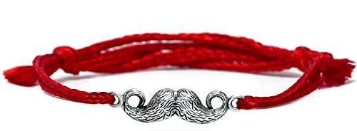 Meenakari Sterling Silver Mustache Charm Rakhi for Men