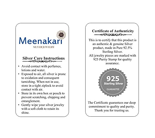 Meenakari Swastik Ganesh Sterling Silver Rakhi set with Roli Chawal and Greeting Card