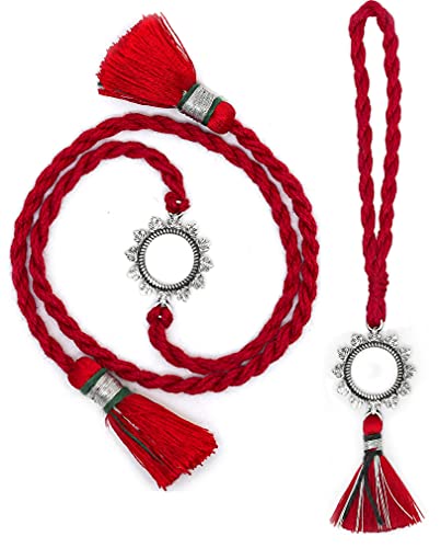 Meenakari Sterling Silver Floral Charm Bhaiya Bhabhi Rakhi