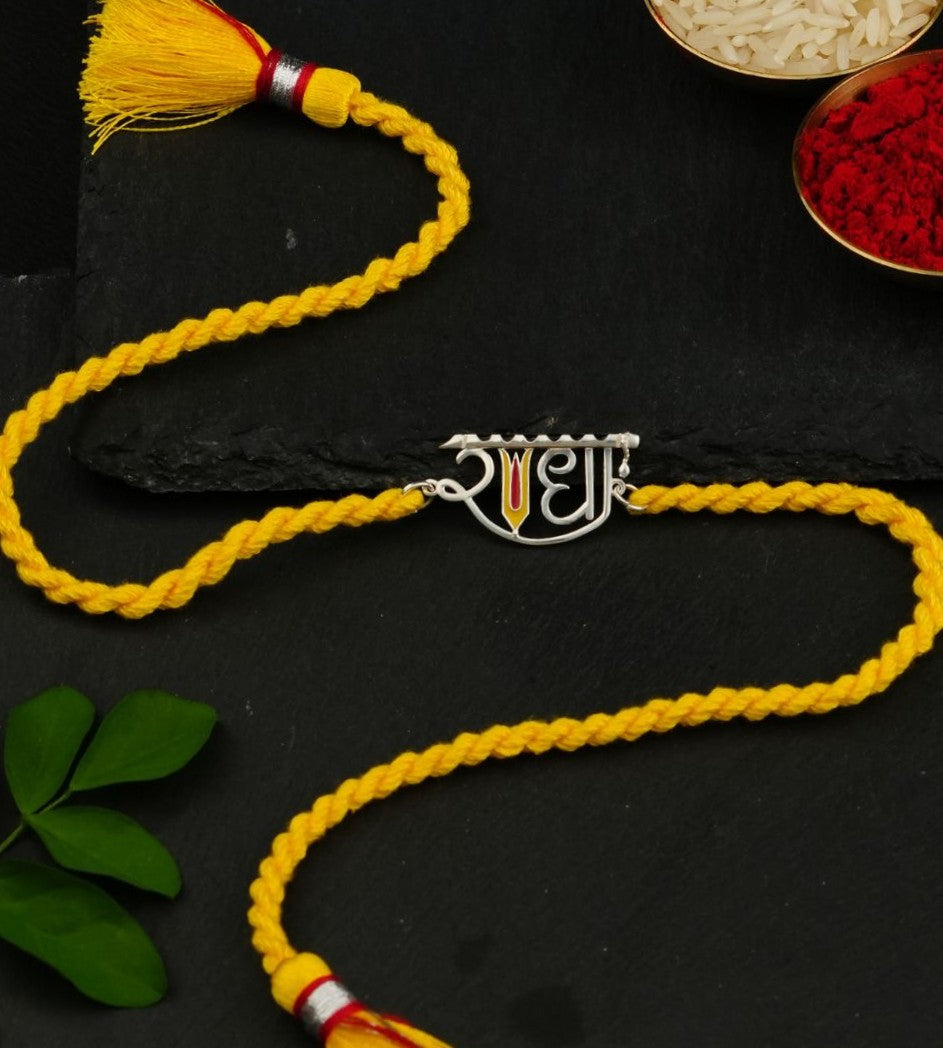 Meenakari Heritage Jewellery 925 Sterling Silver Radha Rakhi